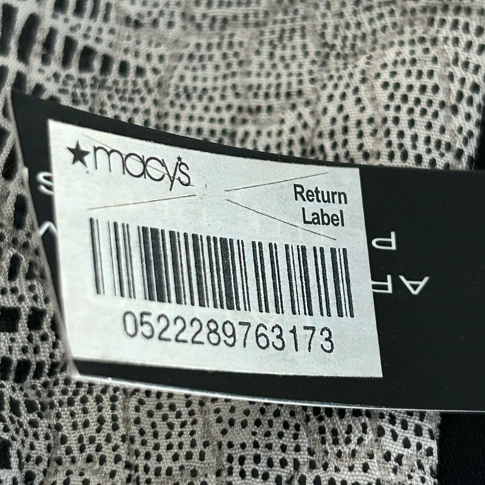 Tahari Faux Snake Dress Cream Black Size 14P Petite